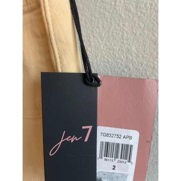 JEN7 by 7 For All Mankind Patch Pocket Mid Rise Crop Wide Leg Jeans Size 2 - Picture 8 of 11